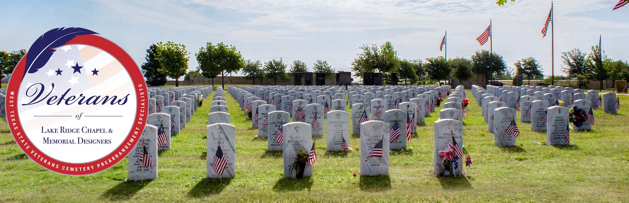 Veterans' Cemetery with Lake Ridge Chapel Veterans Logo