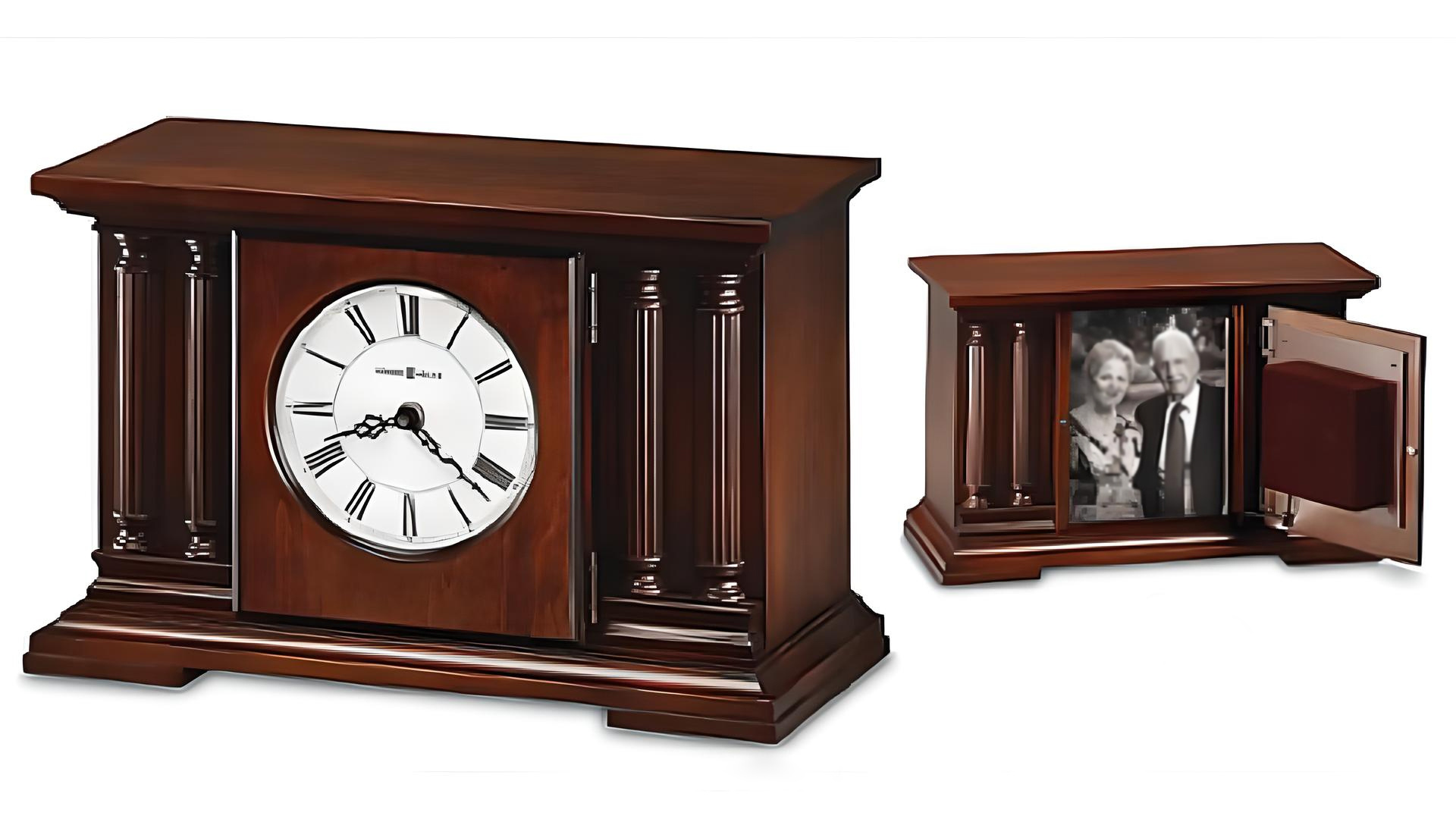 Batesville Urn Clock with Picture Insert - available at Lake Ridge Chapel